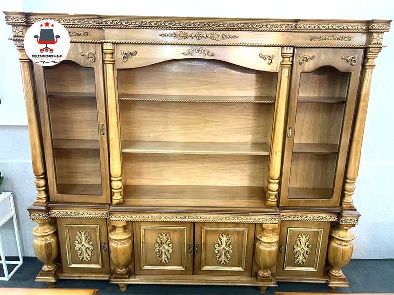 کتابخانه چوبی مدل ستونی با طراحی مدرن و شیک