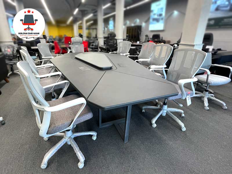 ست میز کنفرانس مدل الماسی با طراحی مدرن و لوکس مناسب اتاق جلسات مدیریتی